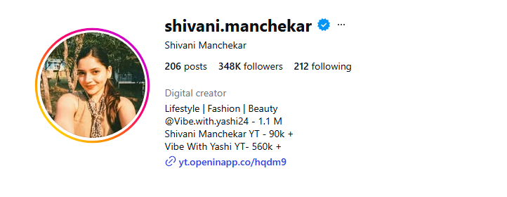 Shivani Manchekar Bio Break-Down